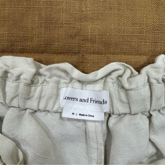 Revolve Lovers And Friends Millie Linen Blend Pants In Sand Beige Size M $188 - Picture 7 of 10